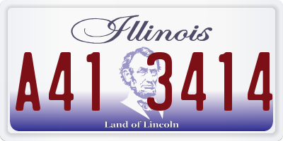 IL license plate A413414