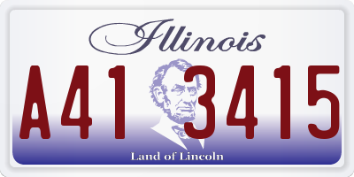 IL license plate A413415
