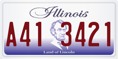 IL license plate A413421