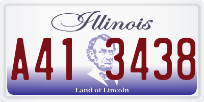 IL license plate A413438