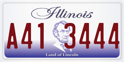 IL license plate A413444