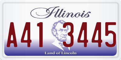 IL license plate A413445