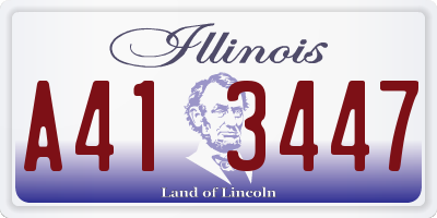 IL license plate A413447