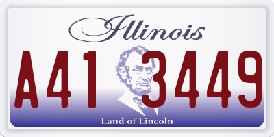 IL license plate A413449