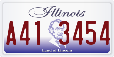 IL license plate A413454