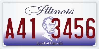 IL license plate A413456