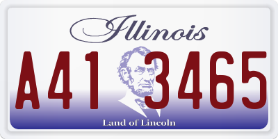 IL license plate A413465