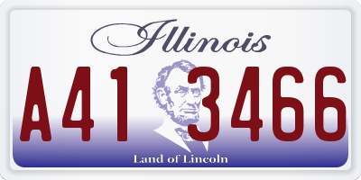 IL license plate A413466