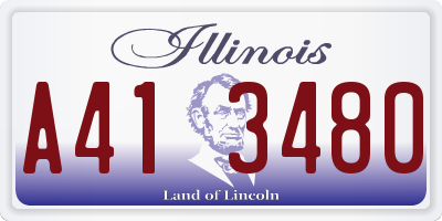 IL license plate A413480