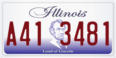 IL license plate A413481