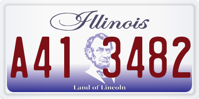 IL license plate A413482