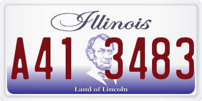 IL license plate A413483