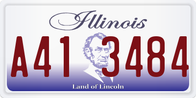 IL license plate A413484