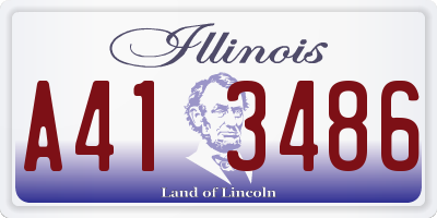 IL license plate A413486