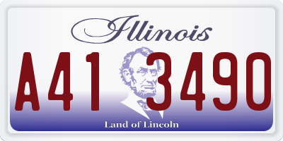 IL license plate A413490