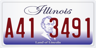 IL license plate A413491
