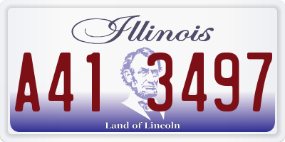 IL license plate A413497