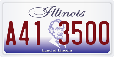 IL license plate A413500