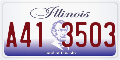 IL license plate A413503