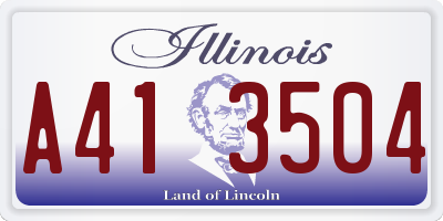 IL license plate A413504