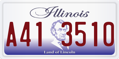 IL license plate A413510