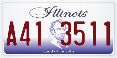 IL license plate A413511