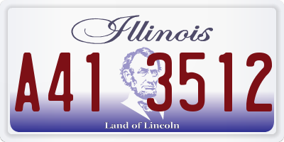 IL license plate A413512