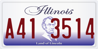 IL license plate A413514