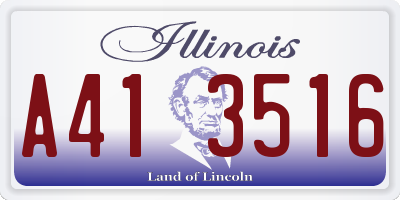 IL license plate A413516