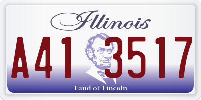 IL license plate A413517