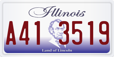 IL license plate A413519