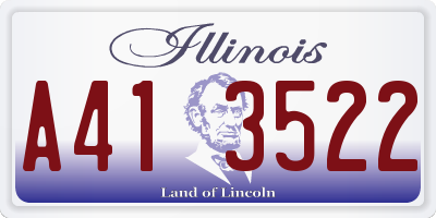 IL license plate A413522