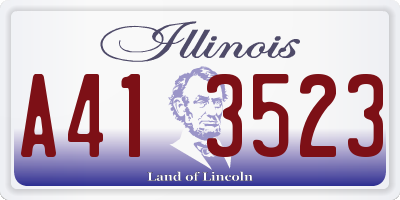 IL license plate A413523