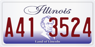 IL license plate A413524