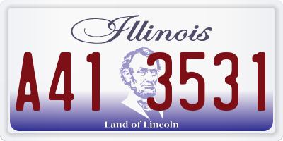 IL license plate A413531
