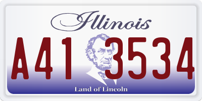 IL license plate A413534