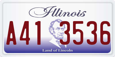 IL license plate A413536