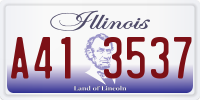 IL license plate A413537