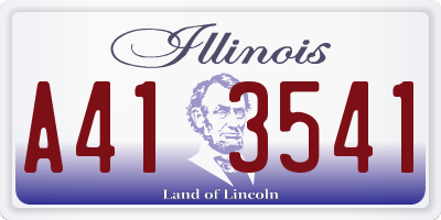 IL license plate A413541