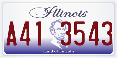 IL license plate A413543