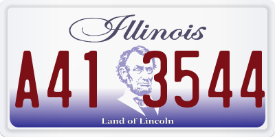 IL license plate A413544