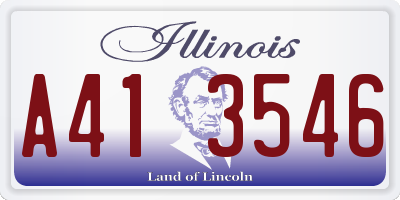IL license plate A413546