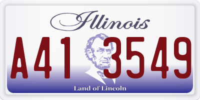 IL license plate A413549