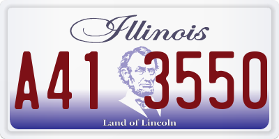IL license plate A413550