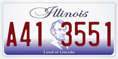 IL license plate A413551