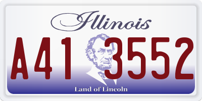 IL license plate A413552