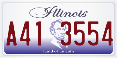 IL license plate A413554