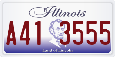 IL license plate A413555