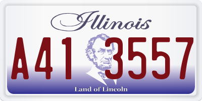 IL license plate A413557
