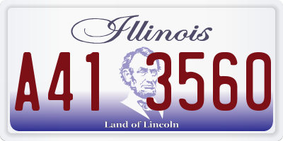 IL license plate A413560